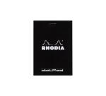 Rhodia N°12 dotpad, geniet blok 8,5x12 cm, 80 blad gestippeld, 80g - Zwart