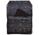 CÉLESTE CUIR Pochette à rabat 26x18 cm Lazer Noir