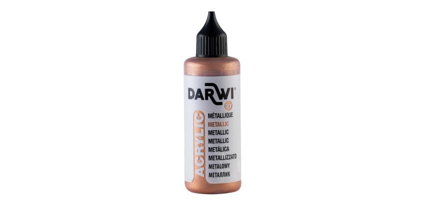 Darwi Flacon de 80 ml de Peinture Acrylique Universelle Métallique - Bronze