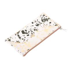COSMICUIR glad-leder Pennenzak 22x11 cm - Zilver