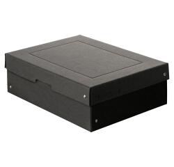Caja de almacenamiento PureBox Negro de Exacompta A4 24 x 32 x 10 cm de alto