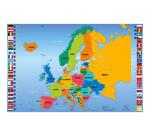 Rigid PVC desk pad with map of Europe - 37.5x 57.5 cm - Design
