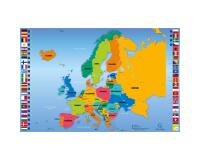 Sous-main rigide PVC carte de l'Europe - 37,5 x 57,5 cm - Visuel