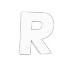 Small Letter 'R' 12cm - White