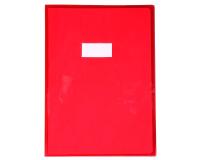 Protège-cahiers cristalux PVC 22/100ème A4 - Rouge
