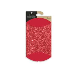 Pochette cadeau, 16x22cm, Etoiles kraft - Rouge
