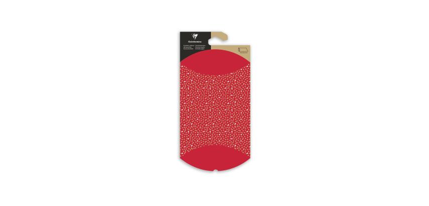 Pochette cadeau, 16x22cm, Etoiles kraft - Rouge