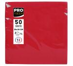 Pack of 50 micro-embossed 2-ply cotton cocktail napkins - 20x20 cm