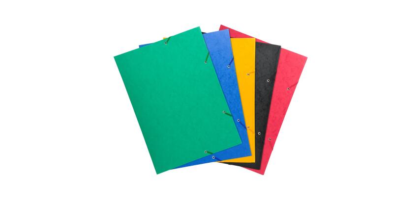 3-flap elasticated folder mottled pressboard 600gsm - A3 - Assorted colours
