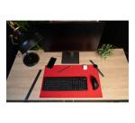 Sous main souple PU bicolore - 35 x 60 cm - Noir/rouge