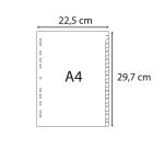 Register A4 aus Recycling-PP grau 120µ mit bedruckten Taben Jan-Dec (FR), 12 Positionen - Grau