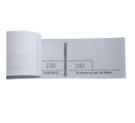 Bloc passe-partout 100 feuillets numérotés de 3 volets - Format 4,8x15 cm