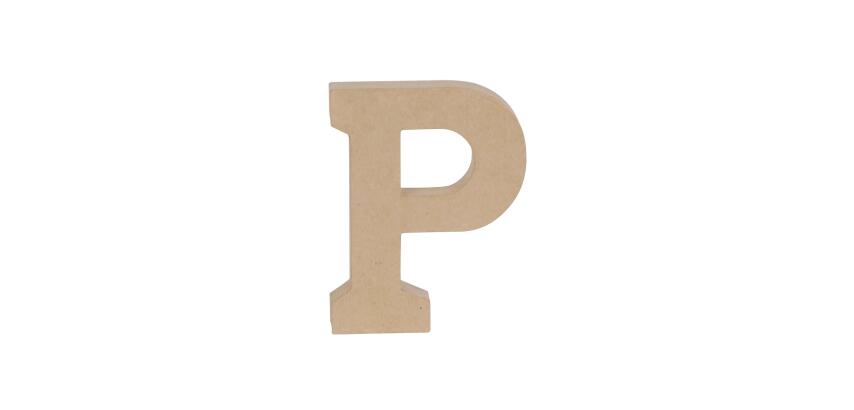Lettre P kraft 20cm - Kraft