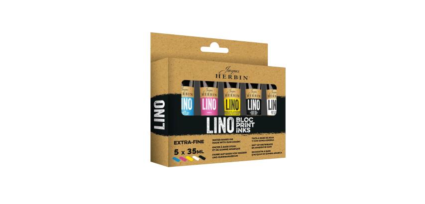 SET 5 ENCRES DE LINOGRAVURE EXTRA-FINES EN 35ml - Assortis