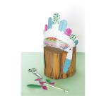 Braunes Pappmaché, Indianer-Kopfschmuck für Kinder 25cm - Kraft