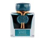 Encre 1670 à paillettes dorées 50ml - Vert emeraude