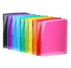 Classeur 4 anneaux plastifié Exacompta Iderama A4 - Dos 1,5 cm couleurs assorties