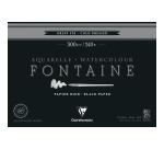 Fontaine Noir bloc collé 4 côtés 15F 36x51cm 300g grain fin
