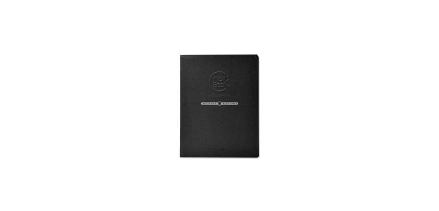 Crok'Book carnet piqué 20F 17x22cm 120g papier noir F - Noir