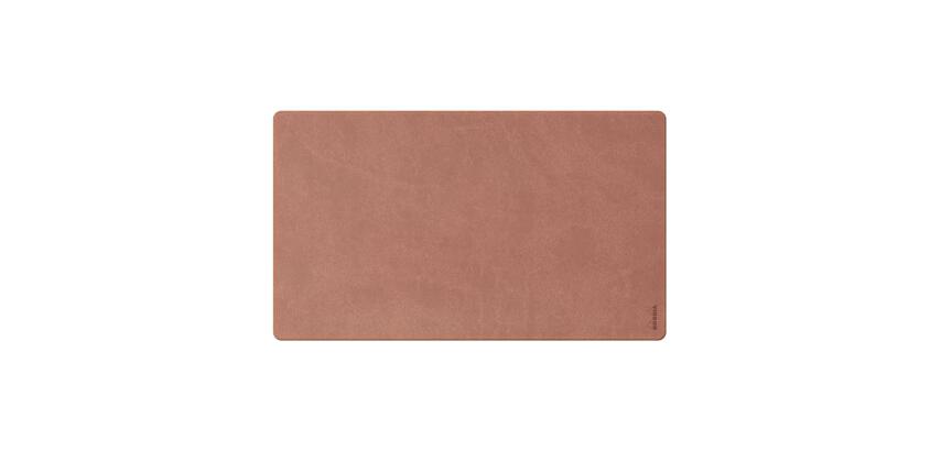 Rhodiarama sous-main souple S (60x35 cm) simili cuir italien - étui kraft - Bois de rose