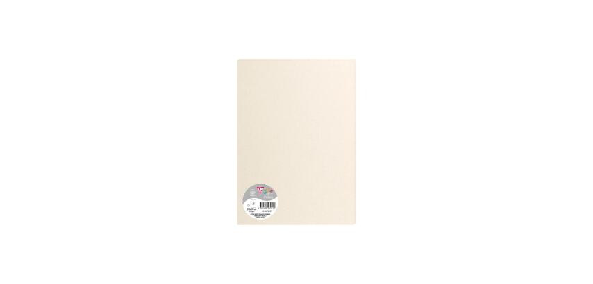 Paquet de 5 feuilles Pollen 210x297mm 120g/m2 - Ivoire irisé