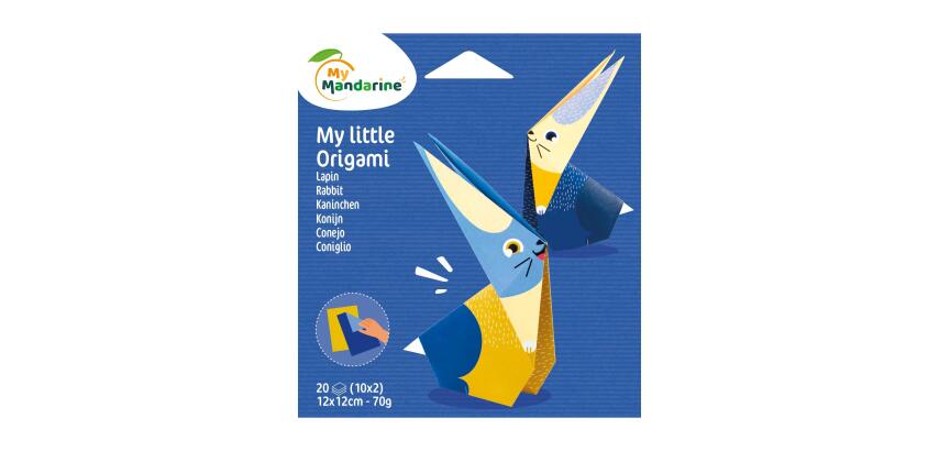 Mijn kleine Origami, Konijn, 12 x 12 cm, 20F, 70g - Veelkleurig
