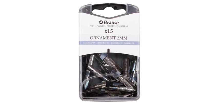 Schachtel mit 15 Ornamentfedern