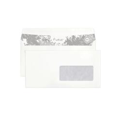 Boite de 500 enveloppes Forever Blanches 100% recyclé DL-110x220mm - Auto-Adhésives - 80g/m2 - Fenêtre Papier Cristal 45x100 (position 20/20) - Blanc