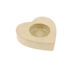 Porte bougie coeur 8,5x8,5x2cm - Kraft