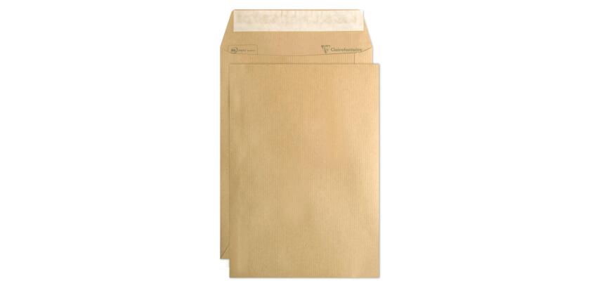 Boite de 500 Pochettes Kraft Milleraies Brun B5-176x250 mm - Auto-Adhésives - 90g/m2 - Brun