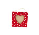 Mini cadre coeur 8x8cm - Kraft