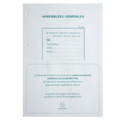 Recharge A4 pour reliures registres - 100 feuillets perforation 4 trous - Blanc