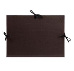 Kraft Art Folder Black 3 Ribbons 32x45 - Black