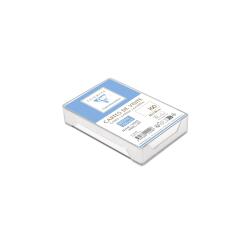 Boite de 100 Cartes de Visite Bristol Blanc Uni 82x128 mm - 220g/m2 - Blanc