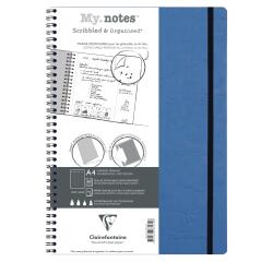 My.Notes Age Bag cahier reliure intégrale à marges détachables A4 120 pages détachables DOT + cadre en-tête - Bleu