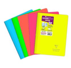 Cahier reliure intégrale enveloppante Koverbook Neon A4 160 pages petits carreaux + marge couverture polypropylène opaque - Assortis