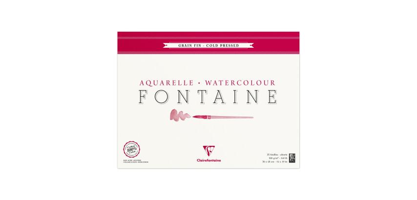 Fontaine bloc collé 4 côtés 25F 36x48cm 300g grain fin