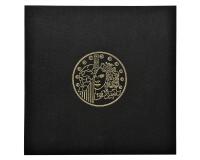 Classeur numismatique + 5 feuilles plastique - 24,5x25 cm - Noir