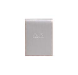 Rhodiarama porte-bloc avec porte-crayon + bloc N°12 ligné - Argent