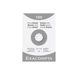 Record Cards Pack 100 White 74X105 Squared - White