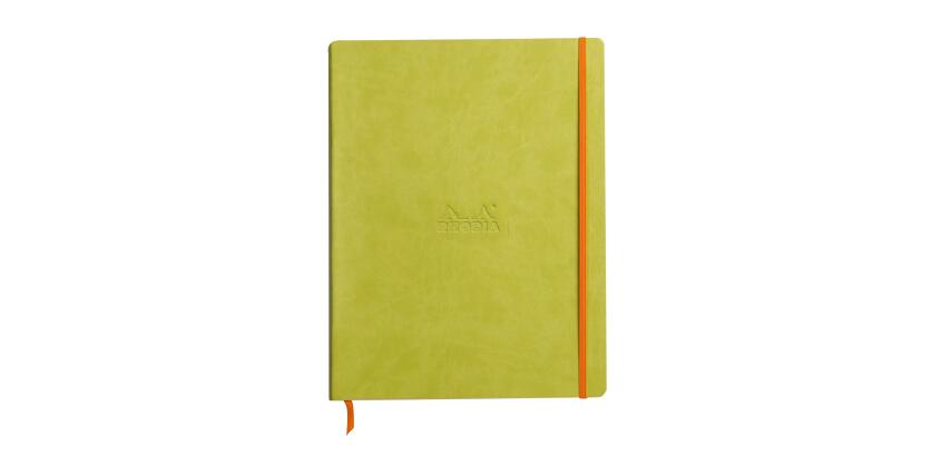 Rhodiarama cahier souple A4+ 160 pages ligné papier ivoire 90g - Anis
