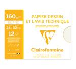 Clairefontaine Technical Drawing Paper Pack - 24 x 32cm - 12 Sheets - 160gsm