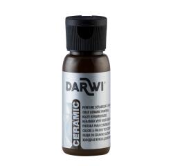 DARWI Kalte Keramikfarbe, Flasche 50ml, Dunkelbraun - Dunkelbraun