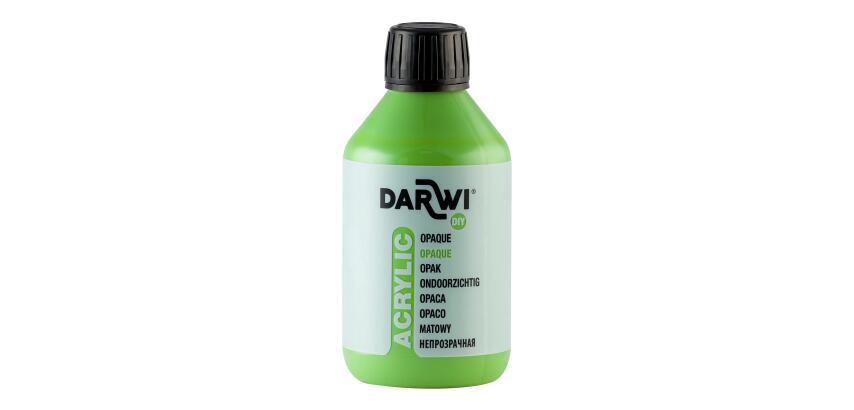 DARWI Acrylfarbe opak, Flasche 250ml, Wiesengrün - Wiesengrün|