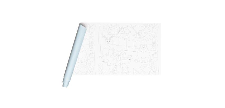 Freskenpapier mit Vordruck, Rolle 120g/m2 im Format 10x0,50m - Wald