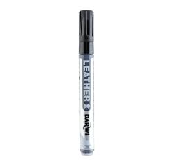 DARWI Ledermarker, Spitze 2mm, Inhalt 6ml, Schwarz - Schwarz