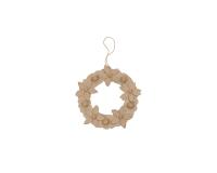 Couronne de fleurs 2x29x29cm - Kraft