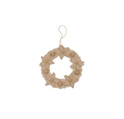 Couronne de fleurs 2x29x29cm - Kraft