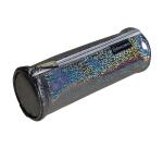 Rundes Schlampermäppchen PU Glitter, 22,5x7,5cm - Farben sortiert