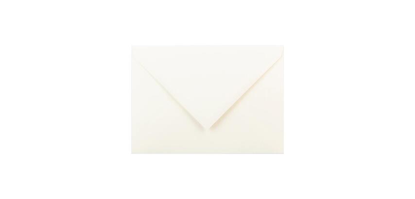 20 enveloppes C6 (114x162mm) Vélin pur coton gommées - Crème